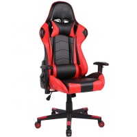 Custom game office chair with lumbar cushion and pillow